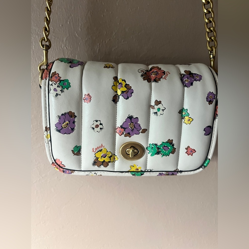 Coach Dinky 18 Quilting Floral Print Purse